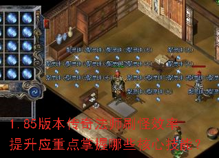 1.85版本传奇法师刷怪效率提升应重点掌握哪些核心技能? 1.85版本传奇法师刷怪效率提升应重点掌握哪些核心技能?