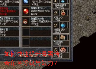 如何快速提升暴雪传奇角色等级与战力? 如何快速提升暴雪传奇角色等级与战力?